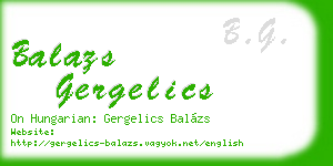 balazs gergelics business card